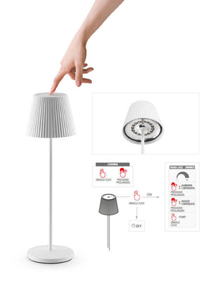 Lampada da Tavolo Ricaricabile Led Senza Fili ONIRICA PRO Touch Dimmerabile
