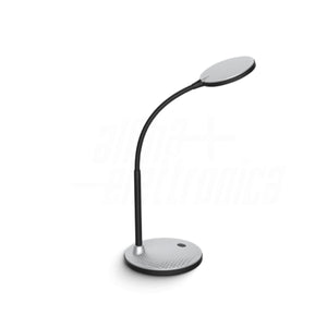 Lampada da tavolo Led con Interruttore Luce Calda - 5,5W - Snodabile, colore Silver
