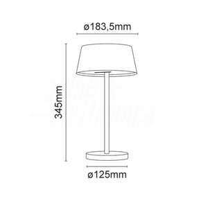 Lampada da tavolo Led con Interruttore Touch - 7W - Diffusore Inclinabile, colore Nera