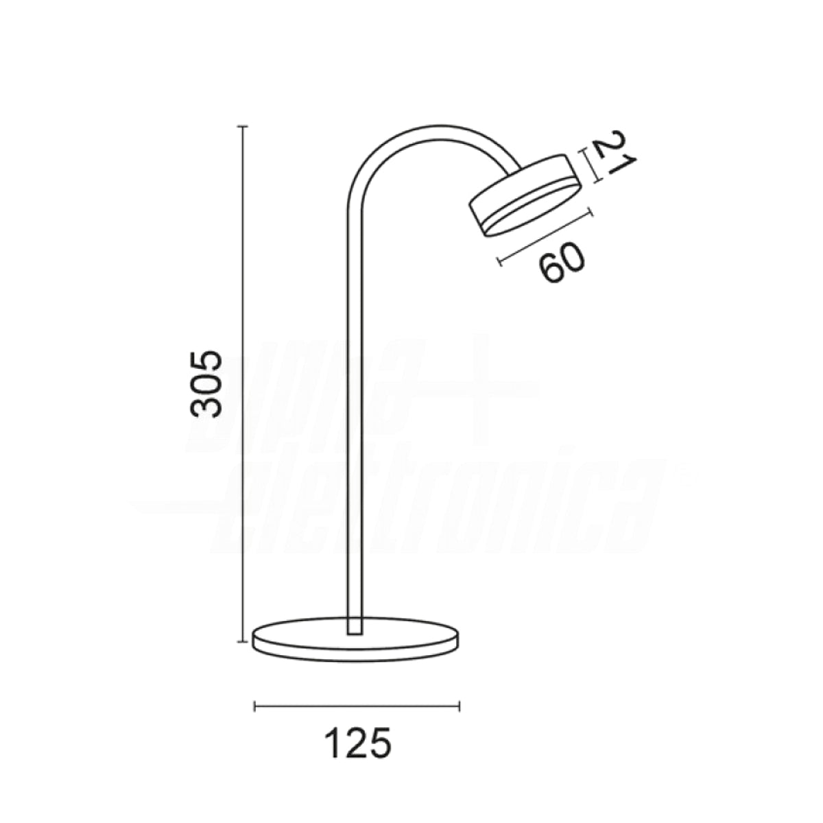 Lampada da tavolo Led con Interruttore Touch Luce Calda - 4.6W - Snodabile, colore Bianca