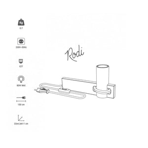 Lampada da tavolo base alluminio e portalampada ottone Rodi by Kelù