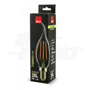 Lampada led colpo di vento filamento E14 4W trasparente tutto vetro luce calda 2700K