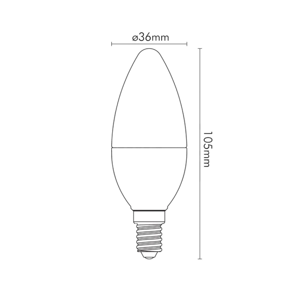 Lampadina Led E14 Dimmerabile 5W 470 Lumen Luce Calda Oliva