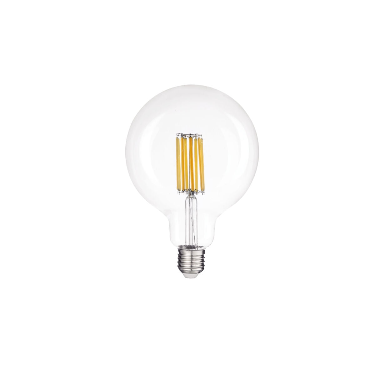 Lampadina Led Globo d.125mm vetro trasparente E27 15W 2100 lumen calda 3000K filamento