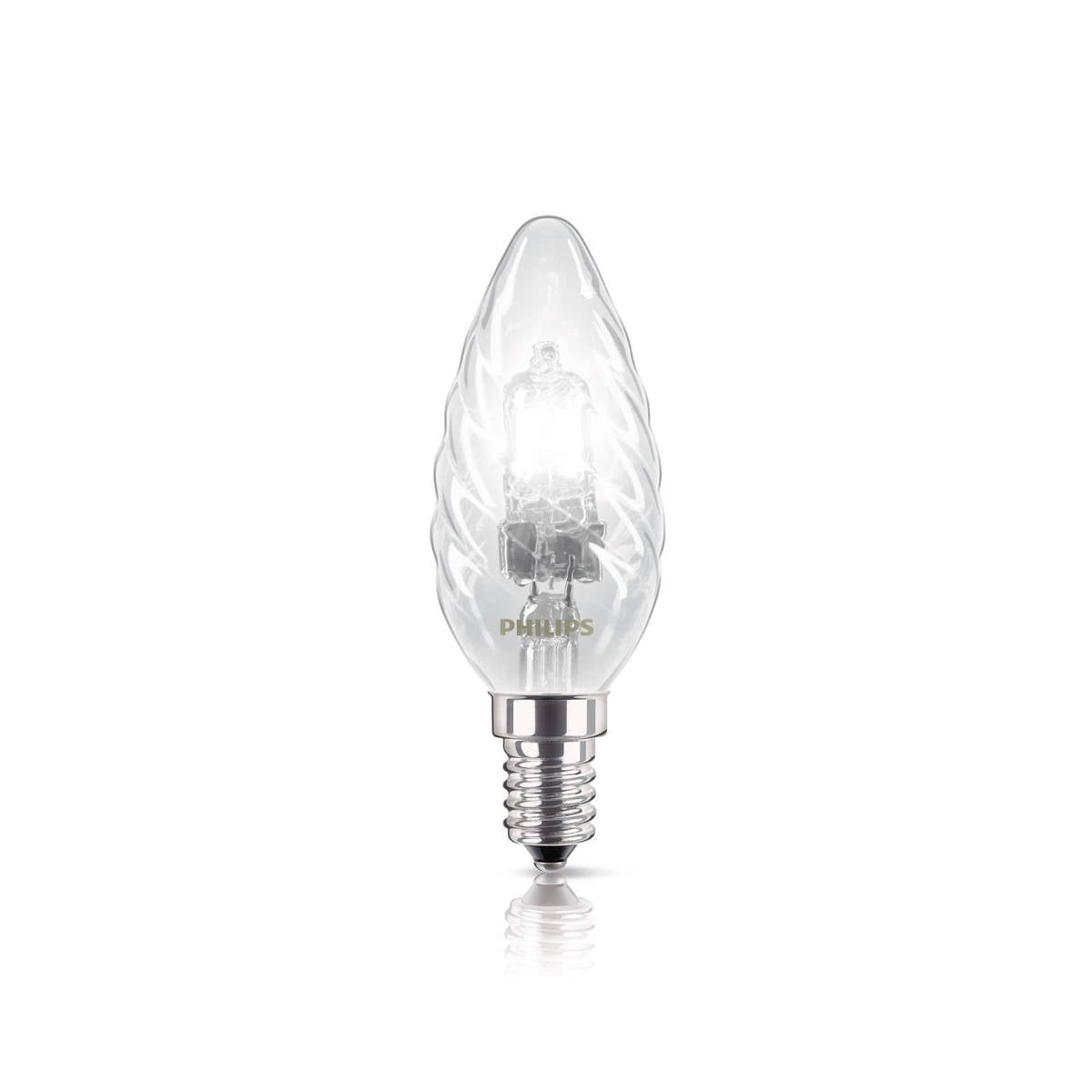 Lampadina a Tortiglione Chiara Alogena E14 18W = 23W Philips