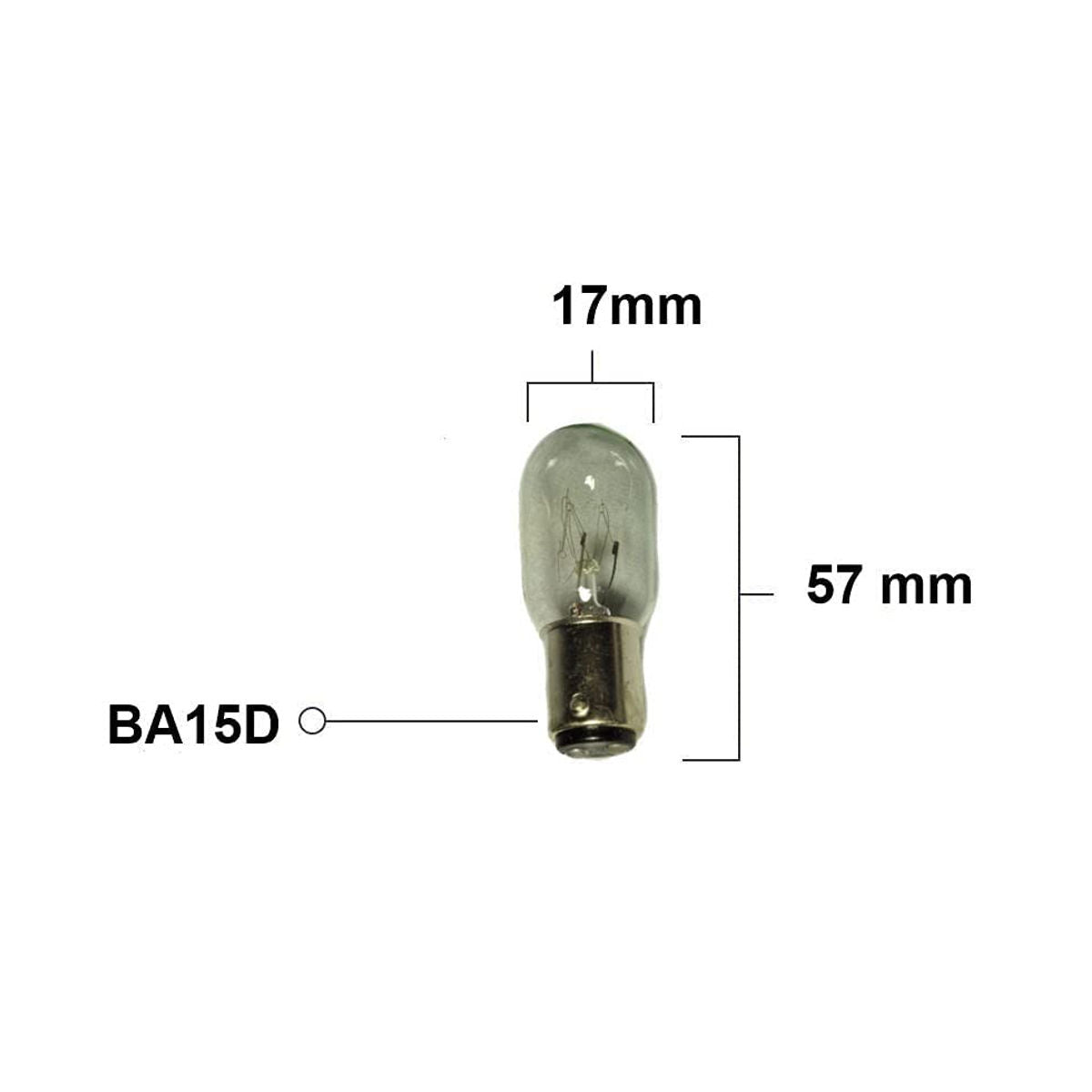 Lampadina a baionetta per macchina da cucire BA15D 15W compatibile Singer Necchi Pfaff