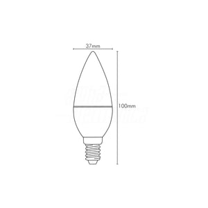 Lampadina led E14 luce calda 6W forma oliva 3000K