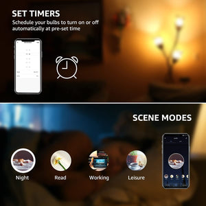 Lampadine Alexa Compatibili Wi-Fi Smart E27 10W LED Dimmerabile CCT Bianco dinamico