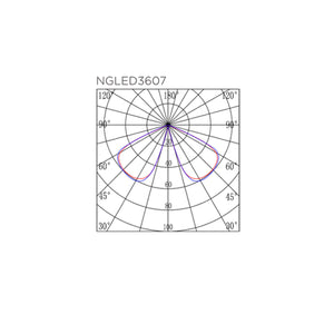 Lampione da Giadino Led Diffusore Trasparente 7W Luce Calda IP54, Altezza 80cm