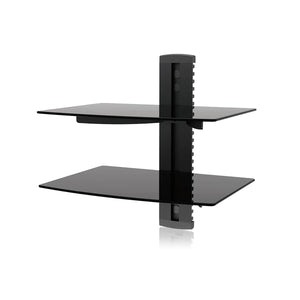 Mensola ripiano in vetro 380 x 280mm per colonna nascondi cavo