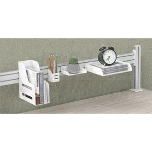 Organizzatore Porta cataloghi in acciaio per pannelli slatwall colore bianco