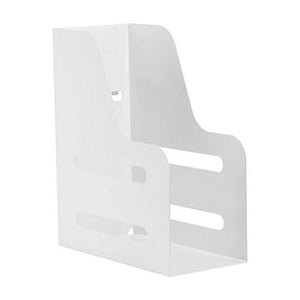 Organizzatore Porta cataloghi in acciaio per pannelli slatwall colore bianco