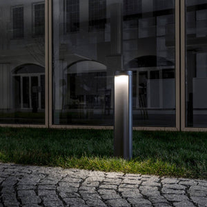 Paletto Giardino Led Integrato 7W Luca Calda IP54 Antracite, Altezza 45cm