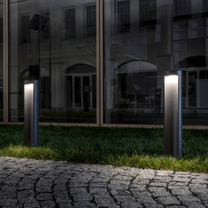 Paletto Giardino Led Integrato 7W Luca Calda IP54 Antracite, Altezza 45cm