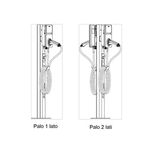 Palo Installazione a Terra 1 Lato per Colonnine Ricarica Auto Elettriche Autel