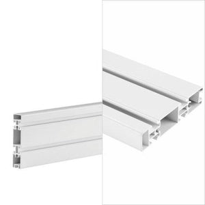 Pannello in alluminio 1,5mt per montaggio parete scrivania - altezza fissa per sistemi SlatWall max 40kg