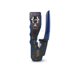 Pinza crimpatrice professionale in acciaio per lan ethernet RJ45 con tecnologia passante idonea per plug CAT.5e, CAT.6 e CAT.7 - Oniroview