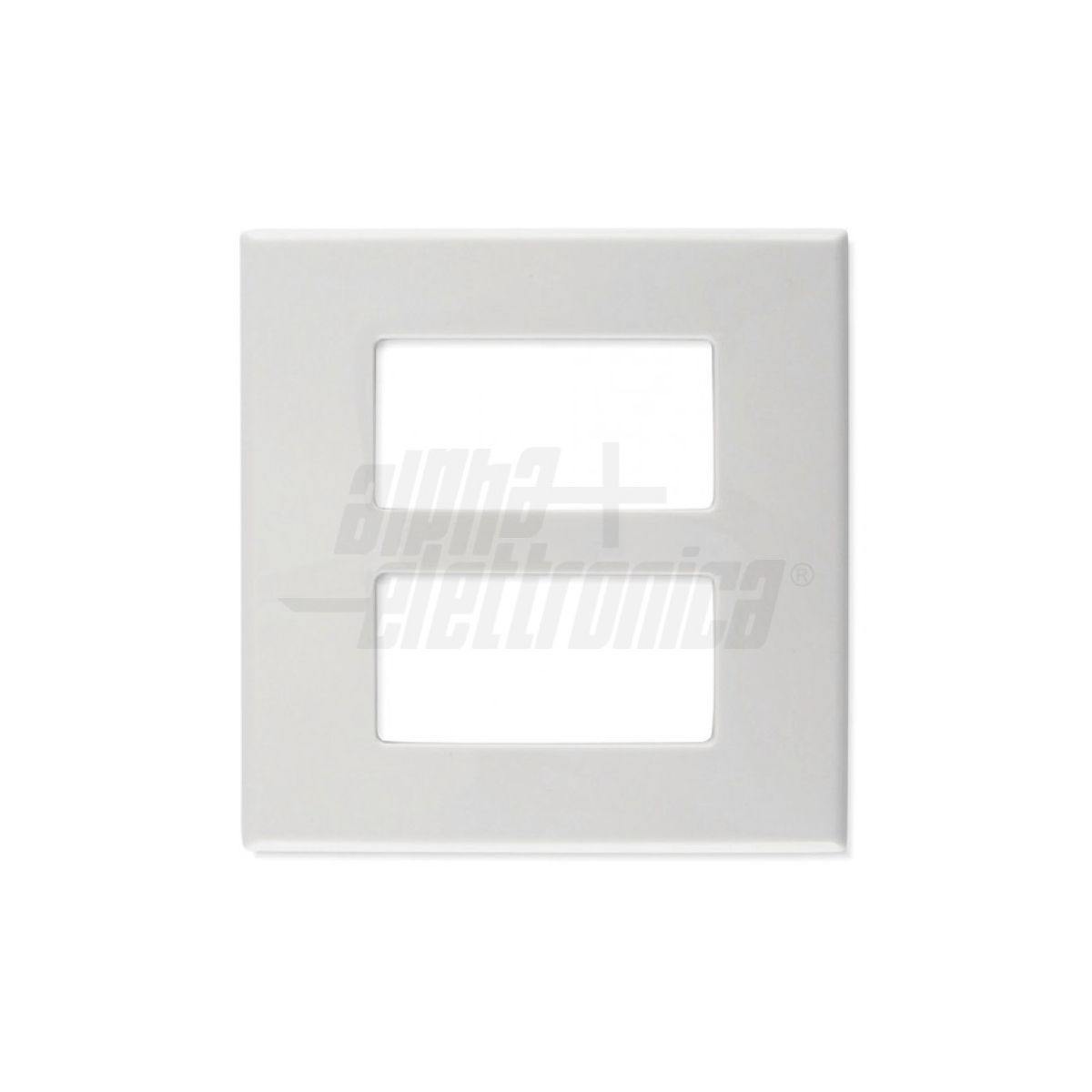 Placca con doppio alloggiamento per scatola 506e per frutti keystone - Oniroview