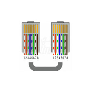 Plug RJ45 Spina Modulare Passante 8 Poli Cavi Rigidi e Trefoli CAT.6 Barattolo da 25 pezzi