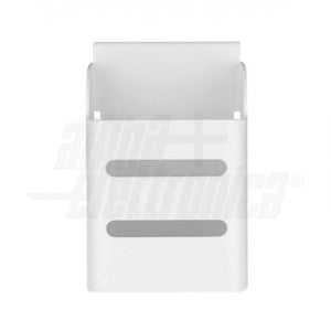 Porta penne e matite in acciaio per pannelli slatwall colore bianco