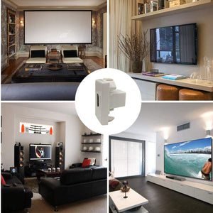 Presa HDMI Vimar Plana Compatibile 14346 Giunto Femmina Femmina Colore Bianco