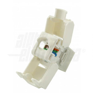 Presa RJ45 frutto keystone cat.6a utp non schermata crimpaggio senza attrezzi colore grigio