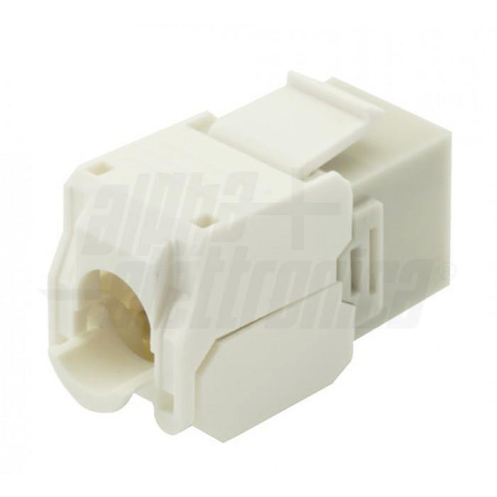 Presa RJ45 frutto keystone cat.6a utp non schermata crimpaggio senza attrezzi colore grigio