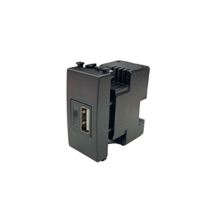 Presa USB Vimar Eikon Compatibile da Muro 5V 3A 15W Tipo A 20292.AC Nero