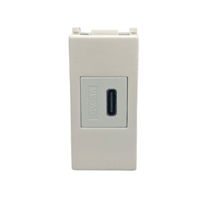 Presa USB Vimar Plana C 5V 3A 18W Compatibile Plana 14298 1 Modulo, Bianco