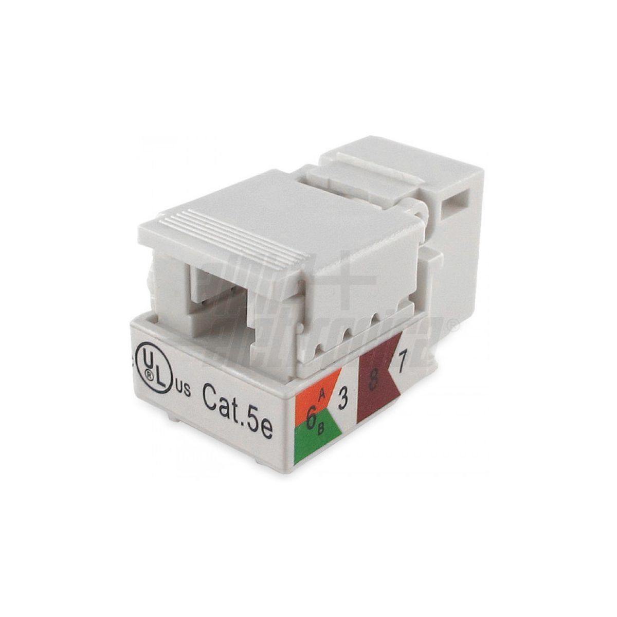 Presa RJ45 frutto keystone cat.5e utp non schermata crimpaggio senza attrezzi bianco - Oniroview