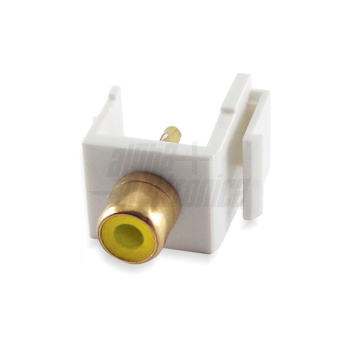 Presa Rca oro frutto keystone per cavi audio rca colore rca gialla - Oniroview