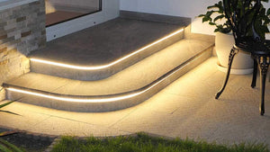 Profilo Led Flessibile Alluminio per Strip Led 2mt Curvo Cover Opalino Tappi e Staffe