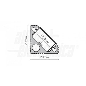 Profilo angolare 2mt per led compatibile per strip led philips hue in alluminio colore silver con cover trasparente made in italy