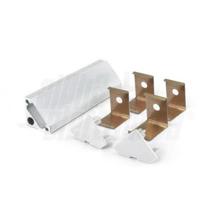 Profilo angolare 2mt per led compatibile per strip led philips hue in alluminio colore silver con cover trasparente made in italy