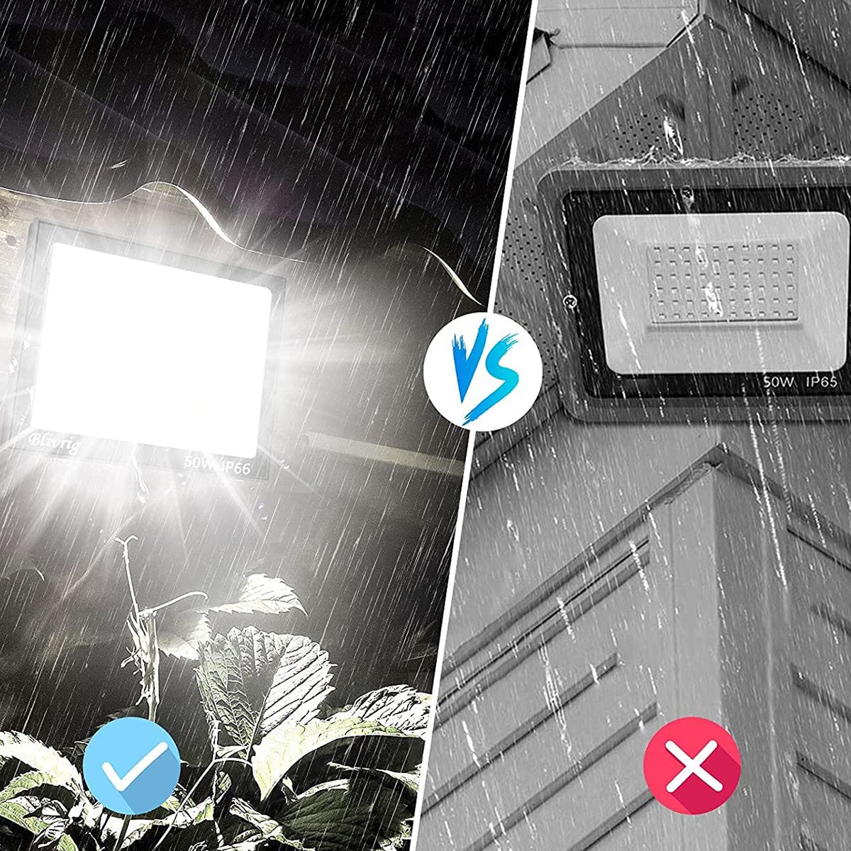 Proiettore Led 100W Naturale 4000K Parete IP65 9000 Lumen Corpo Colore Nero