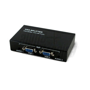 Sdoppiatore vga attivo splitter 2 uscite, 1 ingresso + audio amplificato alimentatore incluso - Oniroview
