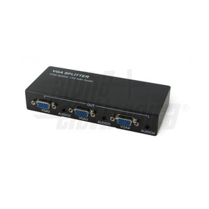 Sdoppiatore vga attivo splitter 4 uscite, 1 ingresso + audio amplificato alimentatore incluso - Oniroview