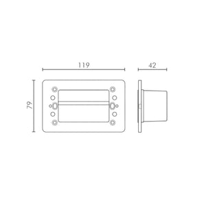 Faretto Led Segnapasso Scatola 503 Interno Esterno 2W Asimmetrico 3000K IP65 230V