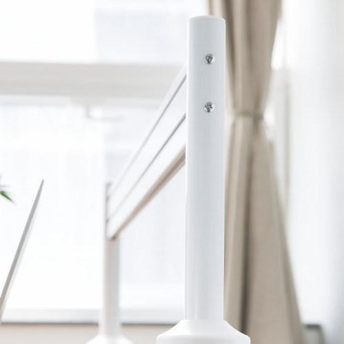 Set di 2 colonne in acciaio per montaggio su scrivania altezza regolabile per sistema SlatWall - Con morsetto