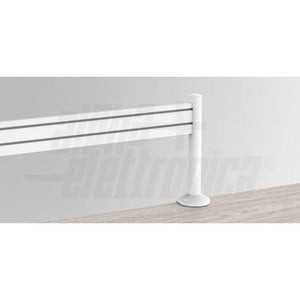 Set di 2 colonne in acciaio per montaggio su scrivania per pannello sistema SlatWall - Con morsetto