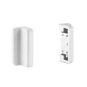 Set di 2 staffe in acciaio montaggio a muro per pannello in alluminio SlatWall