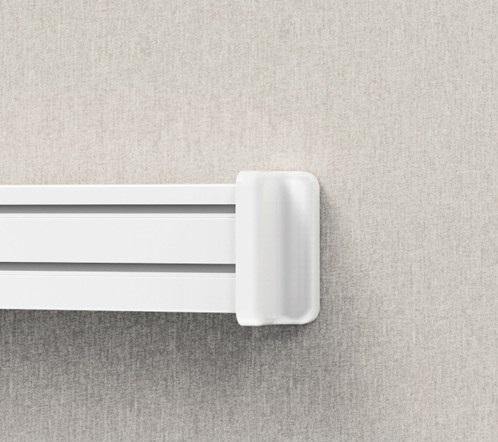 Set di 2 staffe in acciaio montaggio a muro per pannello in alluminio SlatWall