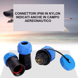 Spina Volante impermeabile tre poli IP68 stagno 30A 500V SP21 volante Weipu - Oniroview