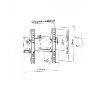 Staffa TV Inclinabile Parete 23-42 Pollici Portata 30KG VESA 200