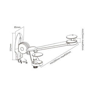 Staffa da parete pieghevole per decoder, lettori blu-ray, portata 3kg - Oniroview