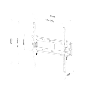 Staffa per televisione slim da muro 23 - 55 pollici inclinabile serie premium acciaio vesa 400 con bolla livello - Oniroview