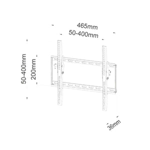 Staffa per televisione ultra slim da muro 23 - 55 pollici inclinabile acciaio vesa 400 con bolla livello - Oniroview