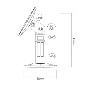 Staffe per casse acustiche da muro orientabili 360° kit 2 staffe - Oniroview