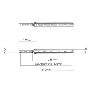 Staffe per sound bar universali fissabile ai fori vesa della televisione ideale per tv con rotazione - Oniroview