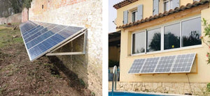 Staffe per Fotovoltaico per Pannelli da 150W Installazioni a Pavimento / Parete